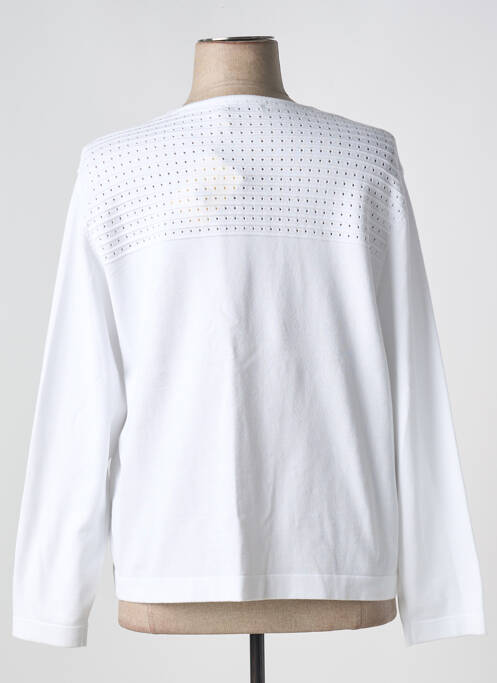 Gilet manches longues blanc MICHA pour femme