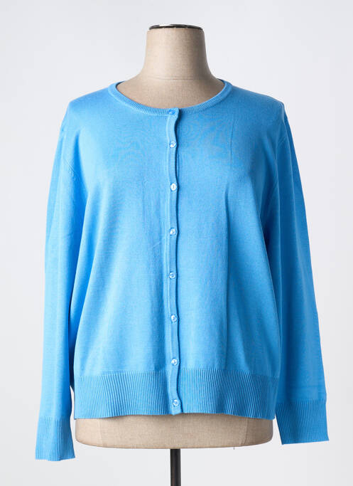 Gilet manches longues bleu MICHA pour femme