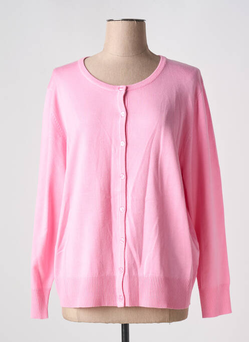 Gilet manches longues rose MICHA pour femme