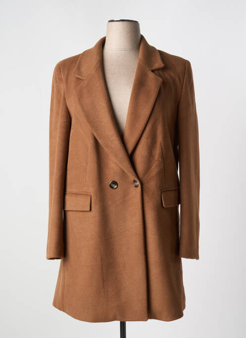 Manteau long marron TINTA pour femme