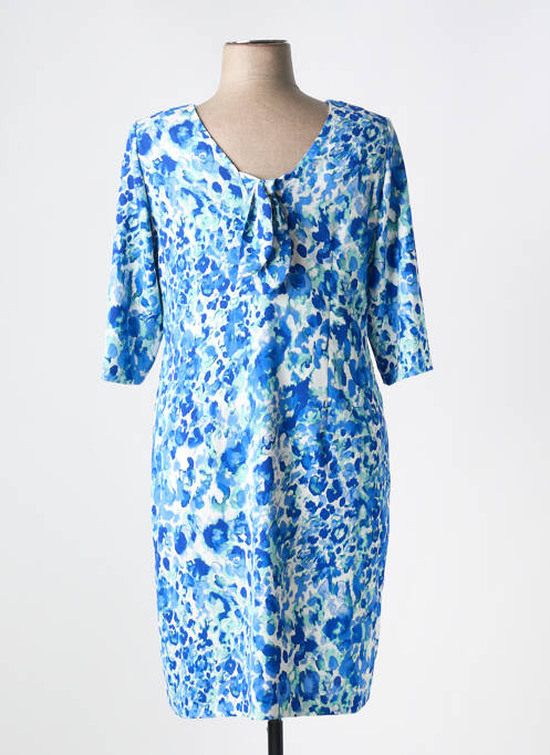 Robe mi-longue bleu ARONA pour femme