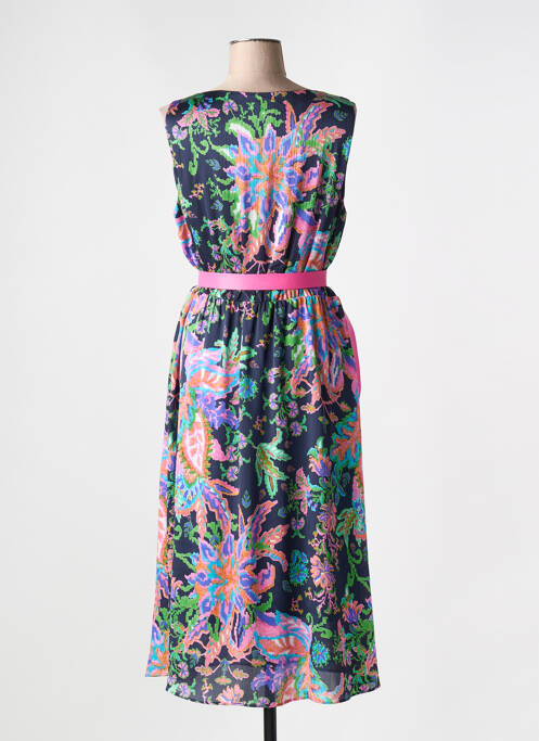 Robe mi-longue bleu BARILOCHE pour femme