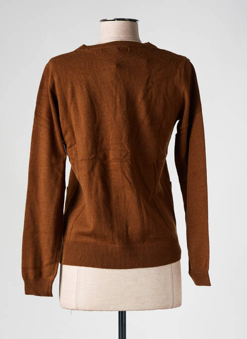 Gilet manches longues stretch marron NICE THINGS femme