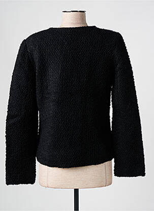 Veste casual col rond noir CHARLISE femme