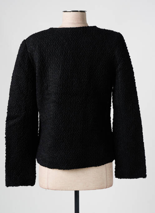 Veste casual col rond noir CHARLISE femme