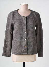 Veste casual col rond gris CHARLIOR femme