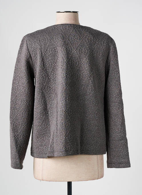 Veste casual col rond gris CHARLIOR femme