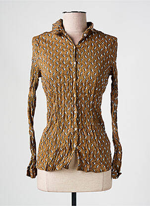 Chemisier imprimé fantaisie manches longues marron NICE THINGS femme