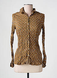 Chemisier imprimé fantaisie manches longues marron NICE THINGS femme