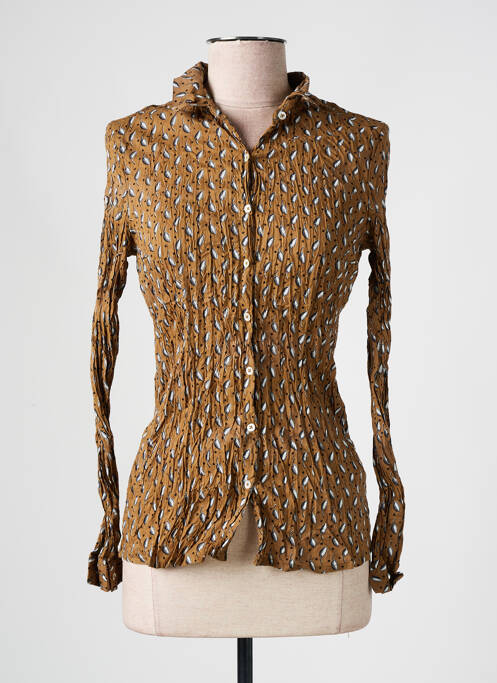 Chemisier imprimé fantaisie manches longues marron NICE THINGS femme