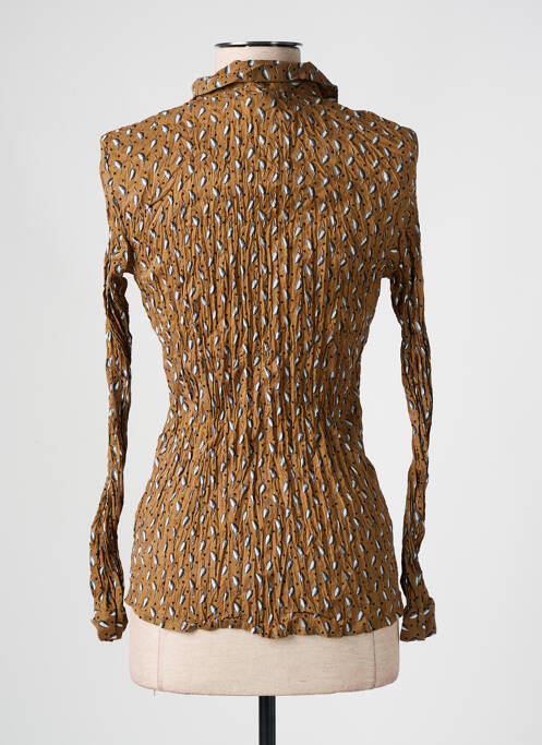 Chemisier imprimé fantaisie manches longues marron NICE THINGS femme