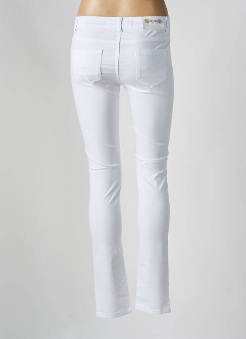 Pantalon slim stretch taille normale blanc KY CREATION femme