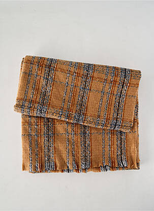 Echarpe imprimé carreaux marron REGINA SCHRECKER femme