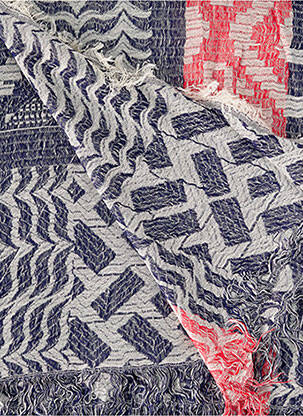 Foulard imprimé fantaisie bleu SEE U SOON femme