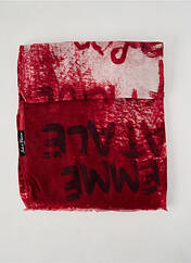 Foulard rouge JADE & CLARISSE pour femme seconde vue