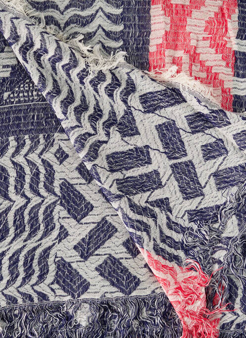 Foulard imprimé fantaisie bleu SEE U SOON femme