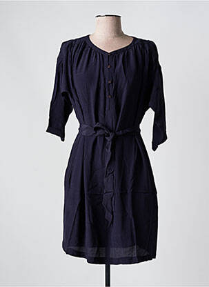 Robe courte manches 3/4 manches 3/4 bleu SEE U SOON femme