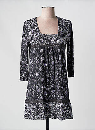 Robe courte manches 3/4 manches 3/4 gris STREET ONE femme