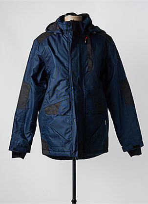 Parka finition intérieure doublure satiné a capuche bleu LMA homme