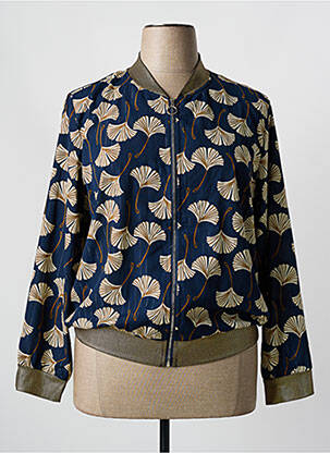 Veste casual bleu BY ONE pour femme