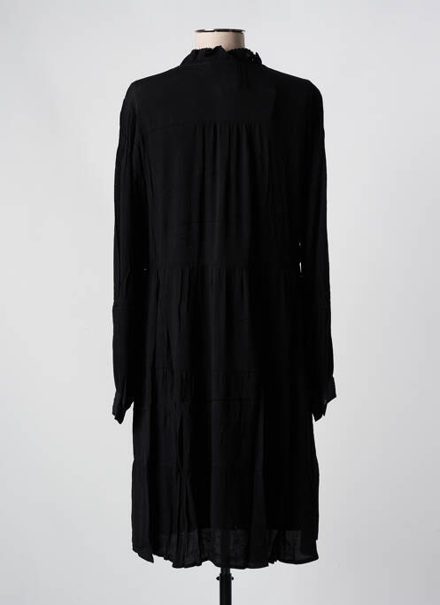 Robe mi-longue manches longues manches longues noir SEE U SOON femme