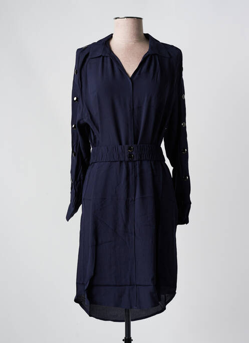 Robe courte manches longues manches longues bleu SEE U SOON femme