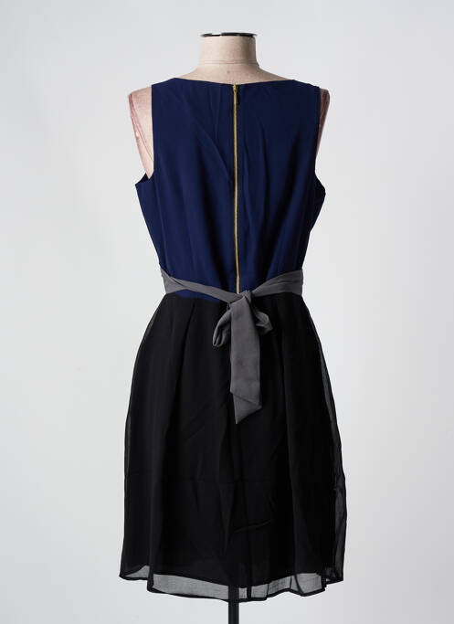 Robe mi-longue tissage crêpe sans manche noir SUD EXPRESS femme