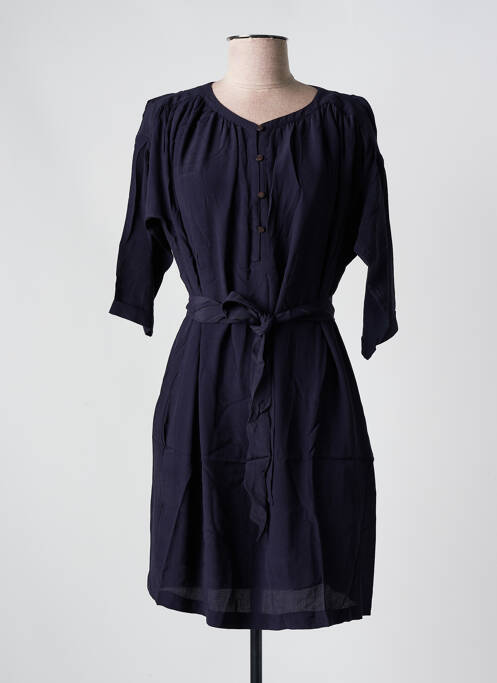 Robe courte manches 3/4 manches 3/4 bleu SEE U SOON femme