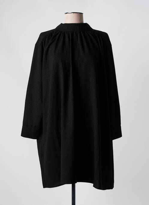 Robe courte manches longues manches longues noir SEE U SOON femme