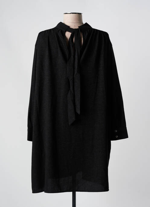 Robe courte manches longues manches longues noir SEE U SOON femme