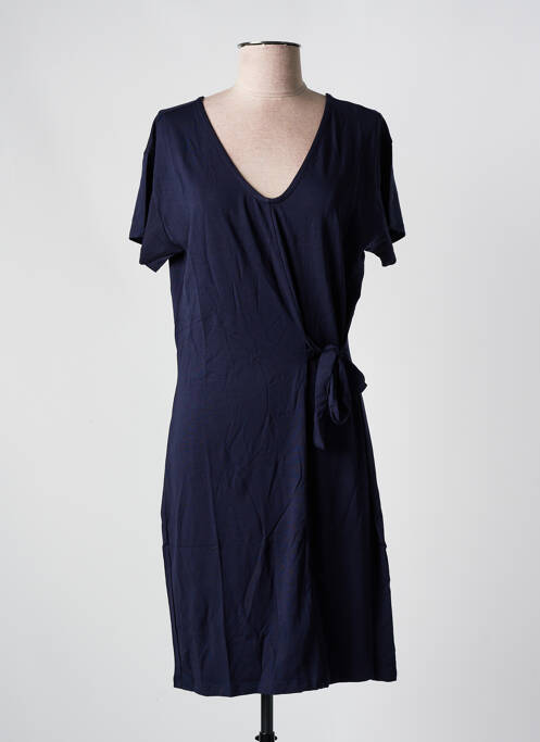 Robe mi-longue manches courtes manches courtes bleu NICE THINGS femme
