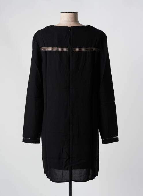 Robe courte fermeture zippée au dos manches longues noir SUD EXPRESS femme
