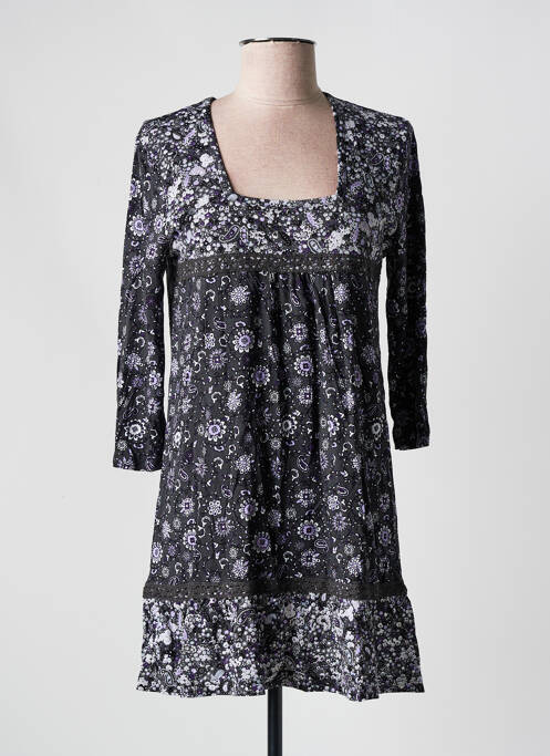 Robe courte manches 3/4 manches 3/4 gris STREET ONE femme