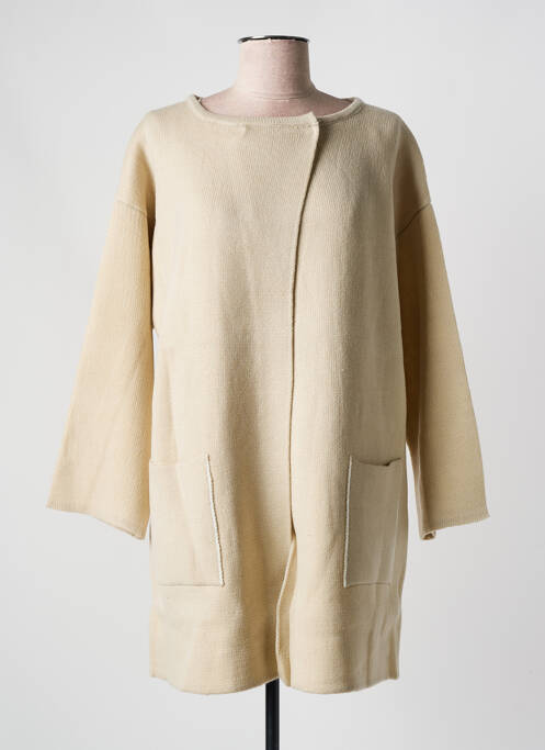 Gilet manches longues stretch beige CHARLISE femme