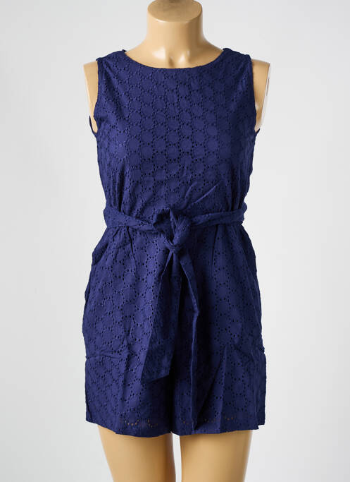 Combishort tissage popeline sans manche bleu COMPAÑIA FANTASTICA femme