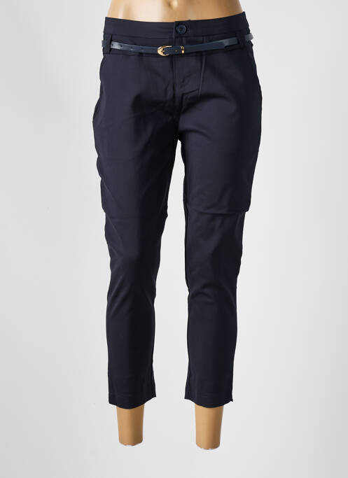 Pantalon chino taille basse taille basse bleu CHIC & JEUNE femme