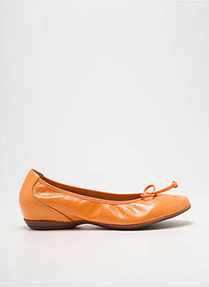 Ballerines tissage vernis talon plat jusqu'à 3cm orange WONDERS femme