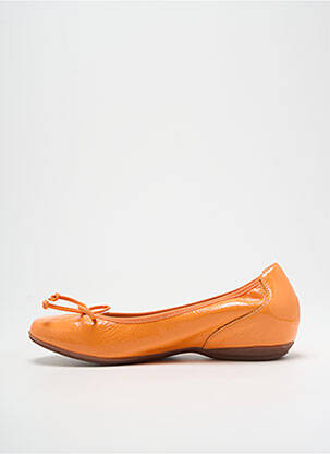 Ballerines tissage vernis talon plat jusqu'à 3cm orange WONDERS femme
