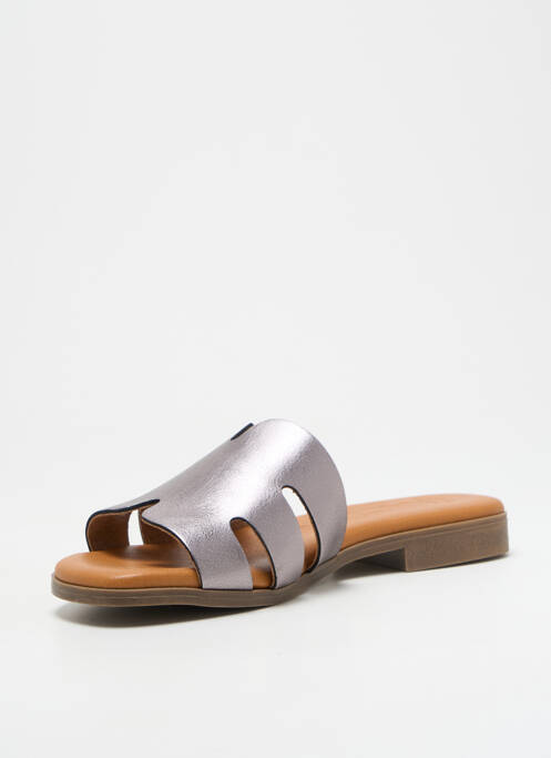 Mules/Sabots argent KAOLA pour femme