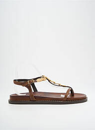 Tongs voute plantaire talon plat jusqu'à 3cm marron KOTRIS femme