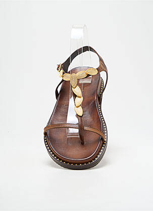 Tongs voute plantaire talon plat jusqu'à 3cm marron KOTRIS femme