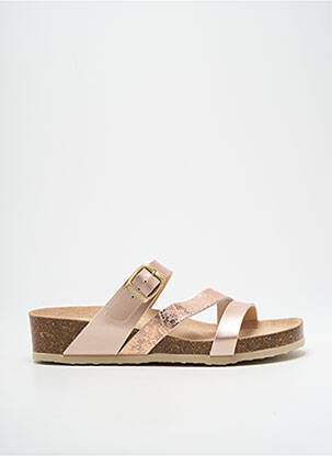 Mules/sabots matière lisse talon de 4 à 6cm rose ARA femme