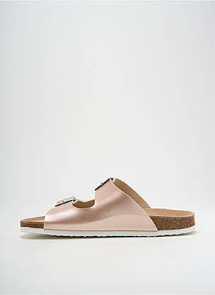 Mules/sabots matière lisse talon plat jusqu'à 3cm rose ARA femme