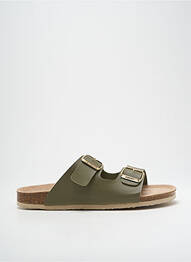 Mules/sabots matière lisse talon plat jusqu'à 3cm vert ARA femme