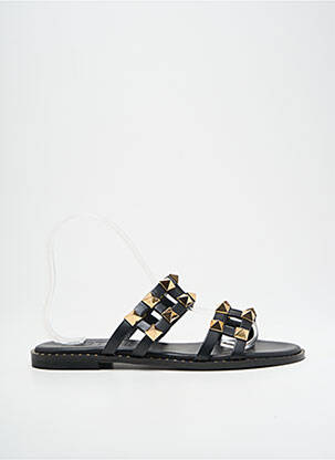 Mules/sabots matière lisse talon plat jusqu'à 3cm noir KOTRIS femme