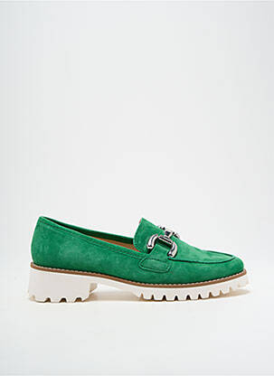 Mocassins nubuck talon plat jusqu'à 3cm vert ARA femme