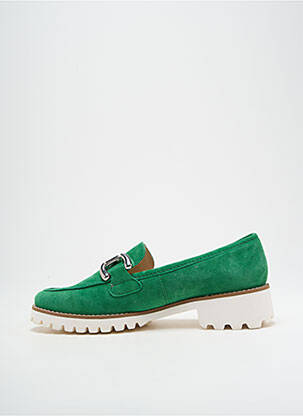 Mocassins nubuck talon plat jusqu'à 3cm vert ARA femme