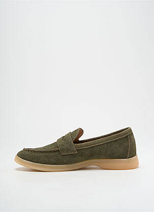 Mocassins nubuck talon plat jusqu'à 3cm vert ALENOA femme