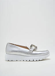 Mocassins matière lisse talon de 4 à 6cm argent WONDERS femme