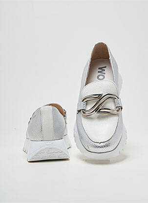 Mocassins matière lisse talon de 4 à 6cm argent WONDERS femme